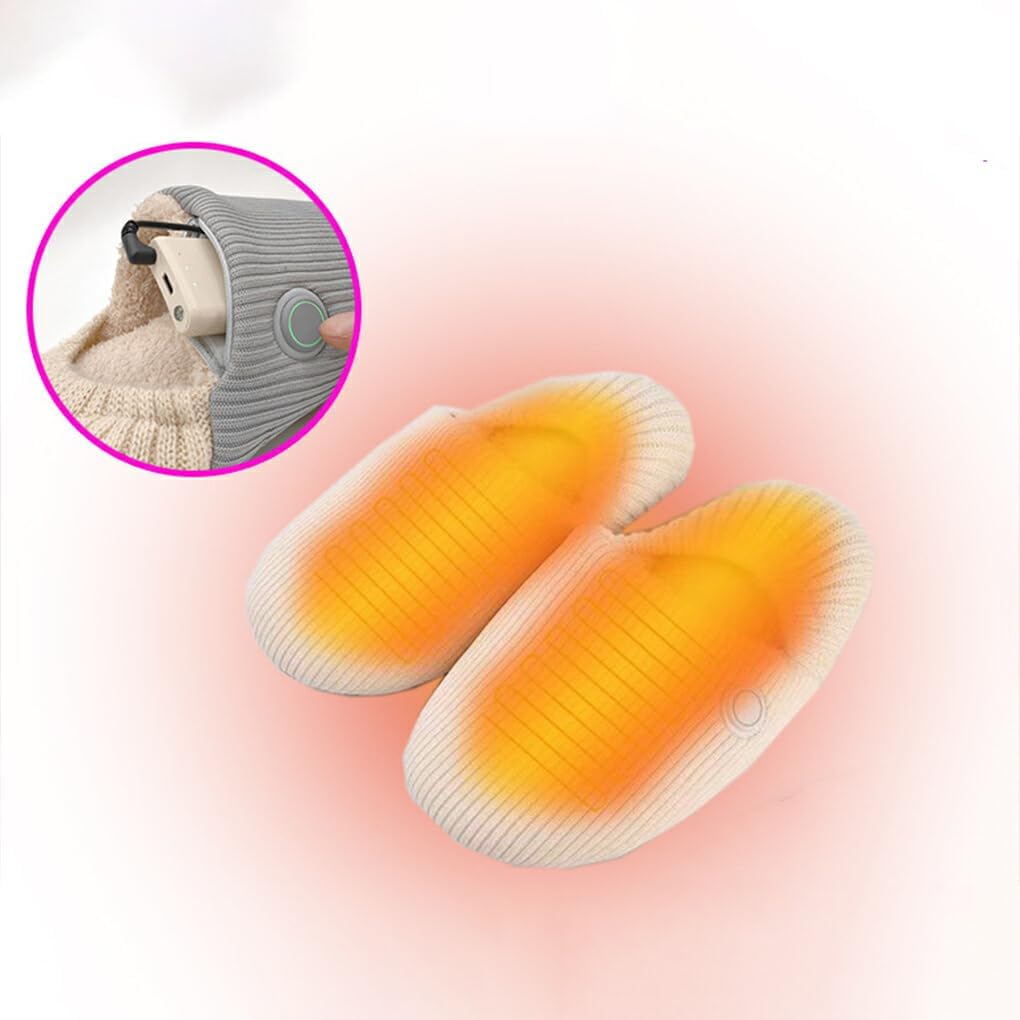 Foot Warmers Sole Anti-Slip Three Temperature Control Intelligent Constant Temperature Cotton Home Thermal Cotton Mop, Girl Size 34-39