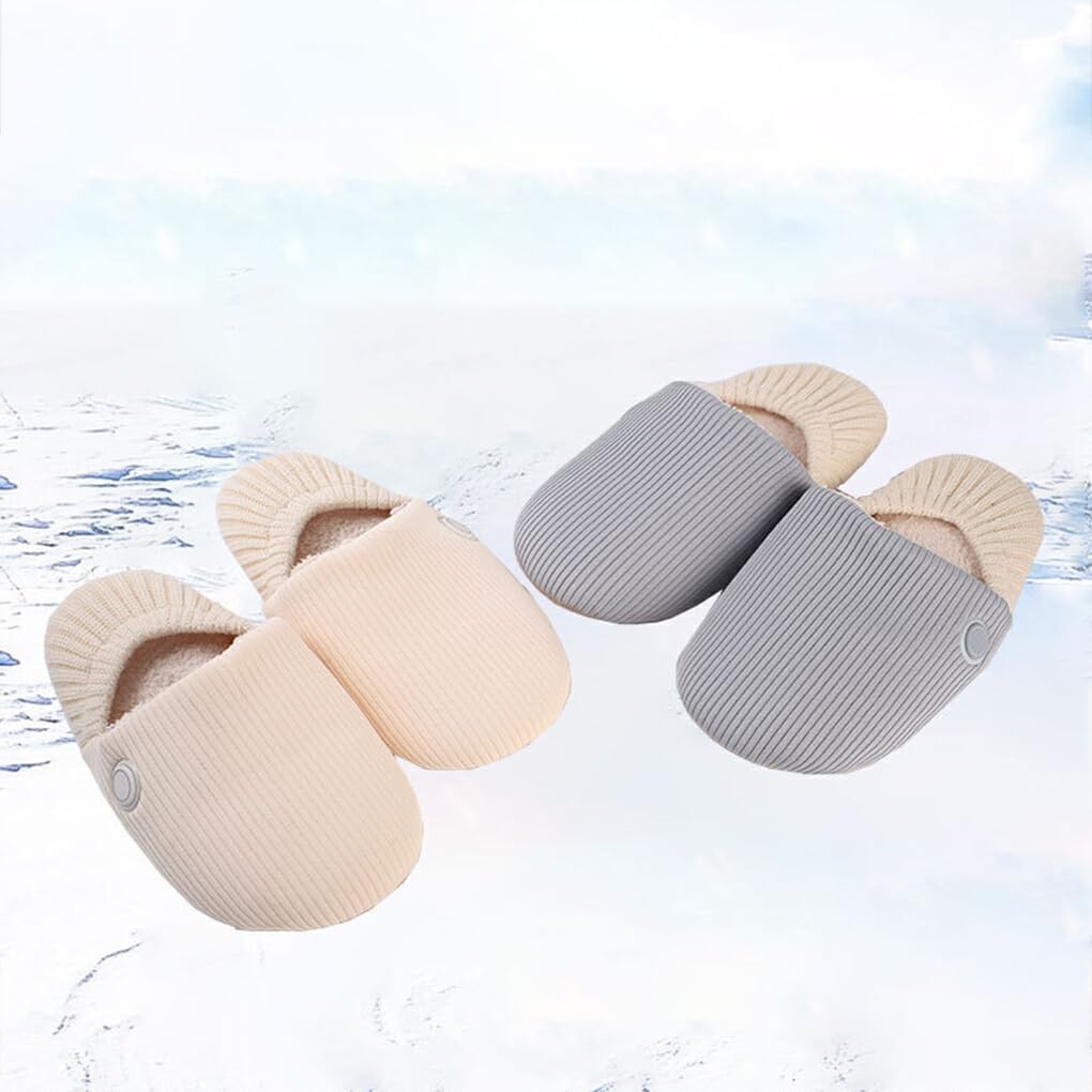 Foot Warmers Sole Anti-Slip Three Temperature Control Intelligent Constant Temperature Cotton Home Thermal Cotton Mop, Girl Size 34-39
